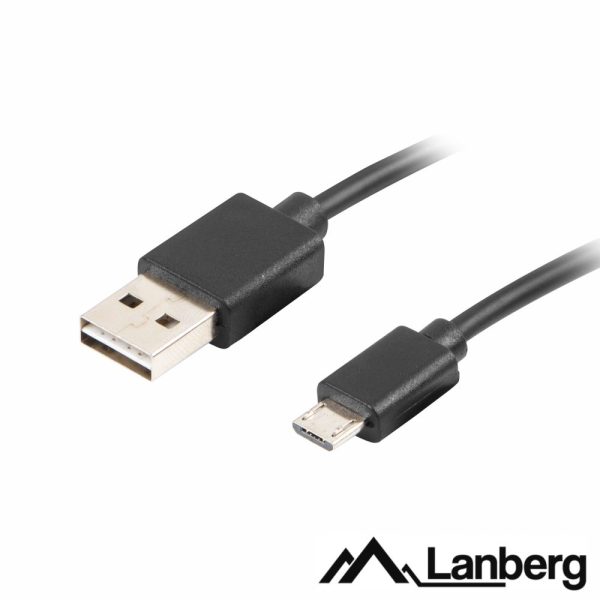 Cabo USB-A 2.0 Macho / Micro USB-B Macho 1.8m LANBERG - (CA-USBM-12CC-0018)