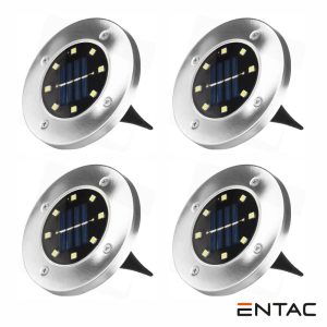 Conjunto 4 Candeeiros Solares LED Redondo ENTAC - (EGSL-P1LS50-B4)