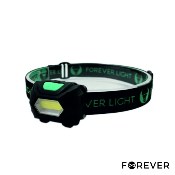 Lanterna de Cabeça 1 LED COB 3W 130lm FOREVER - (HEADLAMP-BASIC)