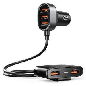 Adaptador Isqueiro 12V/24V 5 USB-A 45W - (JR-CL03)