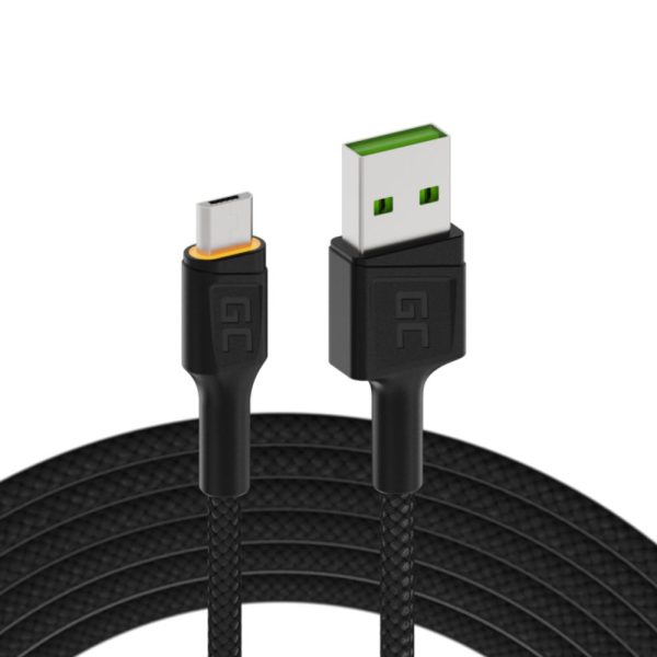 Cabo USB-A Macho / MicroUSB Macho QC 3.0 2m GREEN CELL - (KABGC11)