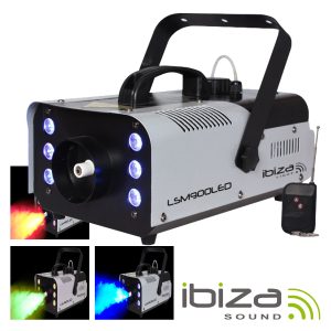 Máquina De Fumos 500W C/ 6 LEDS 3W RGB Comando DMX IBIZA - (LSM900LED)