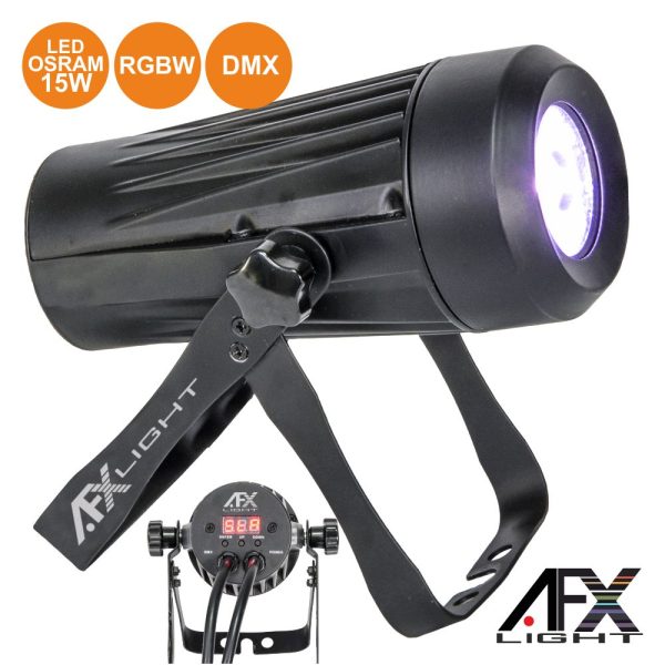 Projetor Luz C/ 1 LED Osram 15W RGBW Spot AFXLIGHT - (MINICOLOR15)