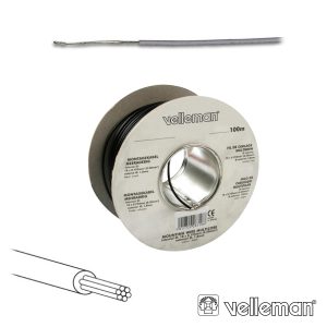 Cabo Multifilar Cinzento 0.20mm Rolo 100m VELLEMAN - (MOWGR)