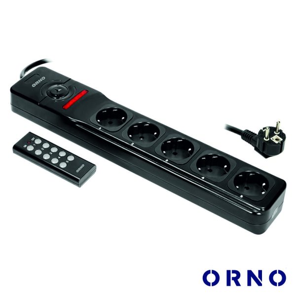 Extensão Elétrica 5x Schuko E Comando S/ Fios ORNO - (OR-AE-13132(GS))