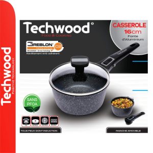 Caçarola Ø16cm Inox C/ Tampa Vidro Ménage TECHWOOD - (TP-16CA)