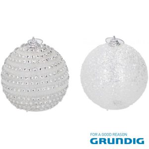 Bola Decorativa C/ 1 LED RGB 8cm Natal GRUNDIG - (08745)