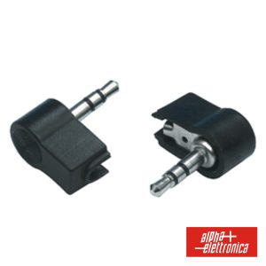 Ficha Jack 3.5mm Macho Stéreo 90º Pvc Niquelada - (11-22)