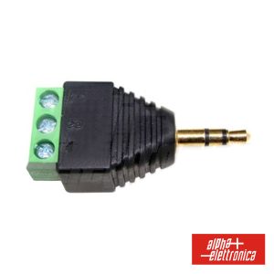 Ficha Jack 3.5mm Macho Stereo C/ Terminal Em Parafuso - (11-40)