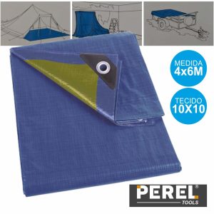 Toldo Resistente 4x6m Azul Perel - (110-0406)