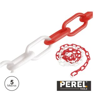 Corrente Plástica Ø6mm Vermelha E Branca 5m Perel - (1186-5)