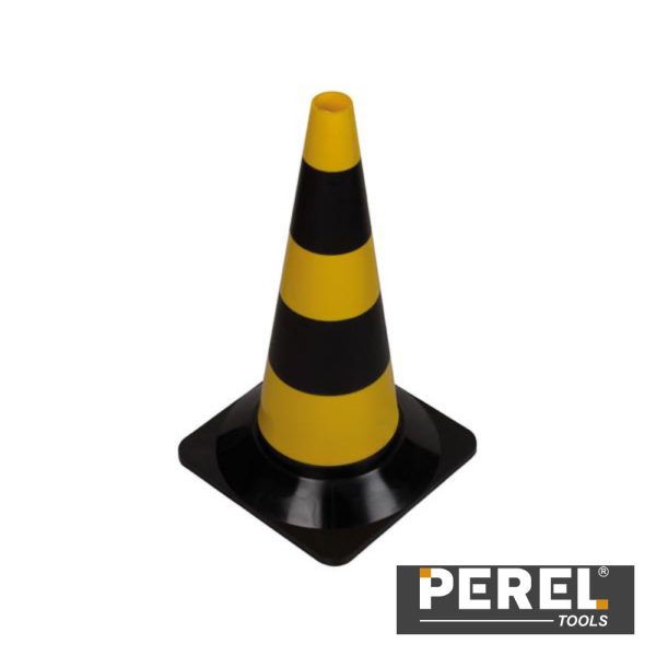 Cone De Sinalização Amarelo/Preto - 50cm PEREL - (1189-50)