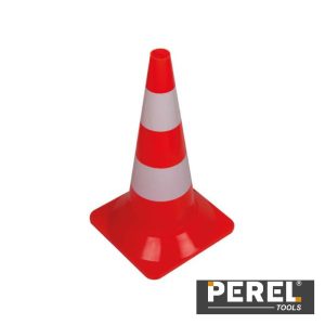 Cone De Sinalização Vermelho/Branco - 50 Cm - PEREL - (1190-50)