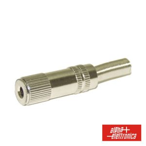 Ficha Jack 3.5mm Fêmea St Niquelada C/ Guarda Cabo - (12-10)