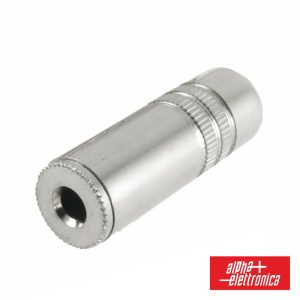 Ficha Jack 3.5mm Fêmea Mono Niquelada S/ Guarda Cabo - (12-1)