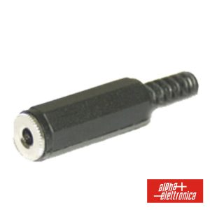 Ficha Jack Fêmea 3.5mm Stereo C/ Proteção De Cabo - (12-6)