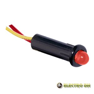 LED Piloto Alto Brilho Vermelho 5mm 12V EDH - (12.726/5/R)