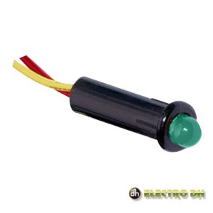 LED Piloto Alto Brilho Verde 5mm 12V EDH - (12.726/5/V)