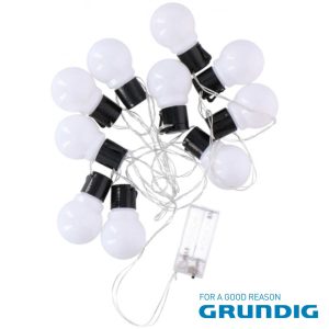 Corrente de Iluminação C/ 10 Lâmpadas Brancas 1.8m GRUNDIG - (14819)