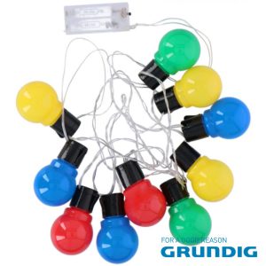 Corrente de Iluminação C/ 10 Lâmpadas Coloridas 1.8m GRUNDIG - (14821)