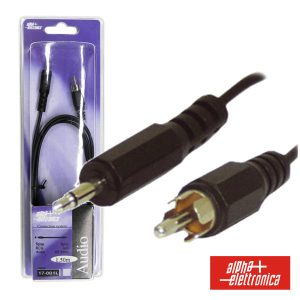 Cabo Jack 3.5mm Macho / RCA Macho Preto 1.5m Mn - (17-001L)