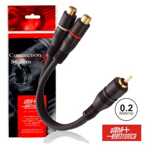 Cabo Rca Macho / 2-Rca Fêmea 0.2m Blister - (17-080B)