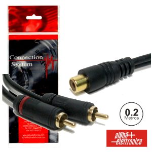 Cabo 2-Rca Macho / Rca Fêmea 0.2m - (17-085B)