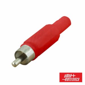 Ficha Rca Macho Vermelha Pvc C/ Proteção De Cabo - (17-10)