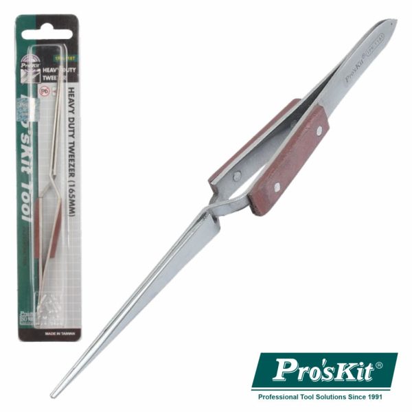 Pinça Plana Aço Inoxidável 165mm PROSKIT - (1PK-118T)