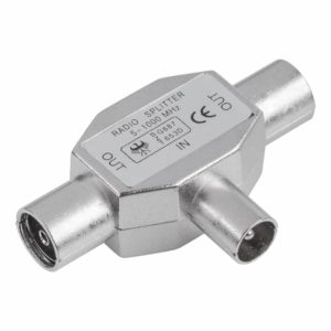 Ficha Coaxial Splitter Tripla 2 Fêmeas / 1 Macho - (2004)