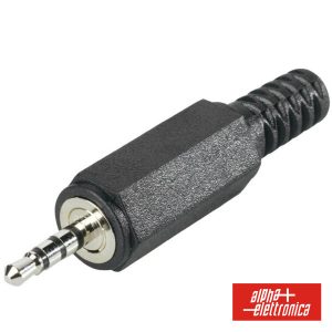 Ficha Jack 2.5mm Macho Vídeo 4p C/ Proteção P/ Soldar - (24-8)