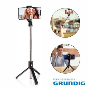 Vara Telescópica Monopod P/ Selfies C/ Função Tripé GRUNDIG - (24982)