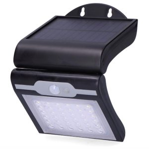 Aplique Exterior Solar C/ Sensor 2W 6400K 220lm Preto - (31847)