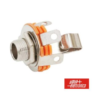 Ficha Jack 6.35mm Fêmea Mn P/ Chassis C/ Interruptor - (32)