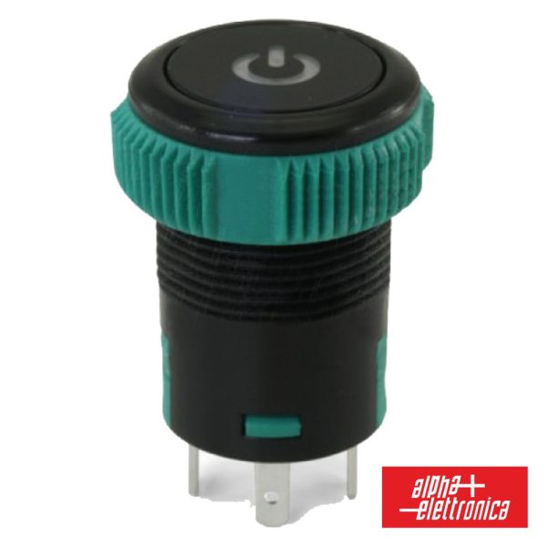 Interruptor Redondo Spdt On-Off 12V C/ Luz IP67 - (332-010)