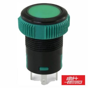 Interruptor Redondo Spst On-Off 12V Verde C/ Luz IP67 - (332-012)