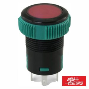 Pulsador Redondo Spst Off-(On) 12V Vermelho C/ Luz IP67 - (332-015)