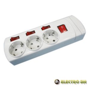 Extensão Elétrica 3x Schuko C/ Interruptor EDH - (36.186)