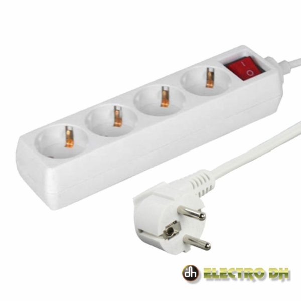 Extensão Elétrica 4x Schuko C/ Interruptor 1.5m - (36.225/NV)