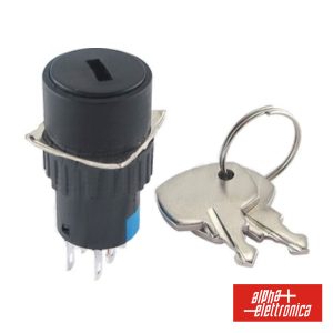 Interruptor C/ Chave De 2 Circuitos 230V 2no-2nc Redondo - (360-005)