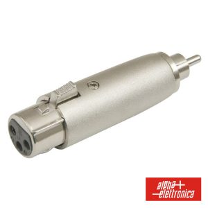 Ficha Adaptadora XLR 3p Fêmea /  Rca Macho - (40-106)