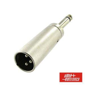 Ficha Adaptadora XLR 3p Macho / Jack 6.35mm Macho Mn - (40-97)