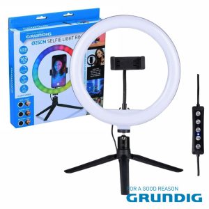 Ring Light Candeeiro de Estúdio 10" RGBW GRUNDIG - (49593)