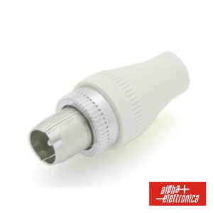 Ficha Coaxial HQ Macho TV Ø9.5mm Plástico - (53-2)