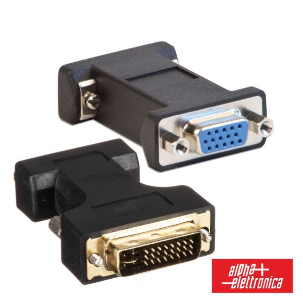 Ficha Adaptadora DVI-I Dual Link Macho / VGA Fêmea - (64-576)