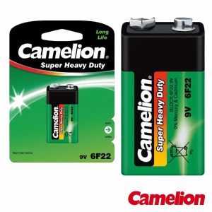 Pilha Zinco-Carvão 9V/6F22 400ma 1x Blister CAMELION - (6F22-BP1G)