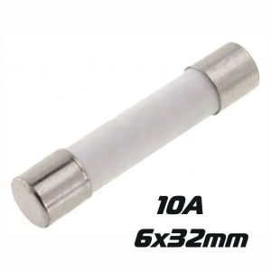 Fusível Cerâmico 6x32 Fusão Lenta 10A (10X) - (6FU10NC)