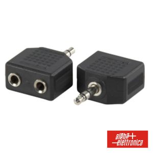 Ficha Adaptadora Jack 3.5mm Macho St / 2 Jack 3.5mm Fêmea St - (70-120)