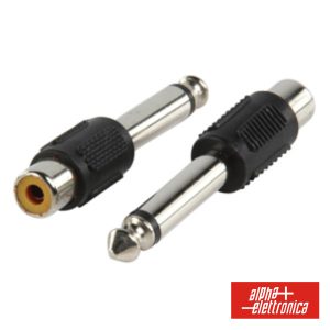 Ficha Adaptadora Jack 6.35mm Macho Mono / Rca Fêmea - (70-320)