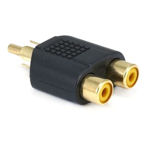 Ficha Adaptadora Rca Macho / 2 Rca Fêmea - (70-830G)